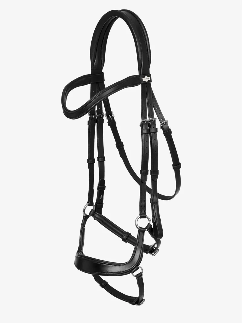 LeMieux Arika Leather Anatomic Drop Bridle - Black-1