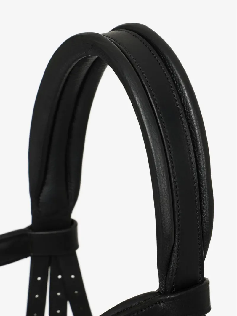 LeMieux Arika Leather Anatomic Drop Bridle - Black-3