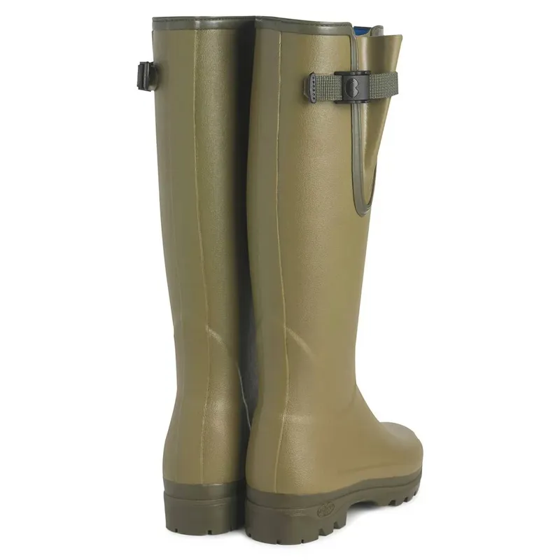 Le Chameau Ladies Vierzonord Neoprene Lined Wellington Boots - Green-2