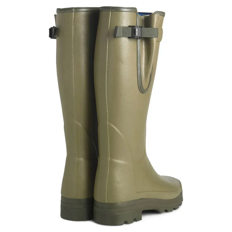 Le Chameau Mens Vierzonord Neoprene Lined Wellington Boot - Green-2