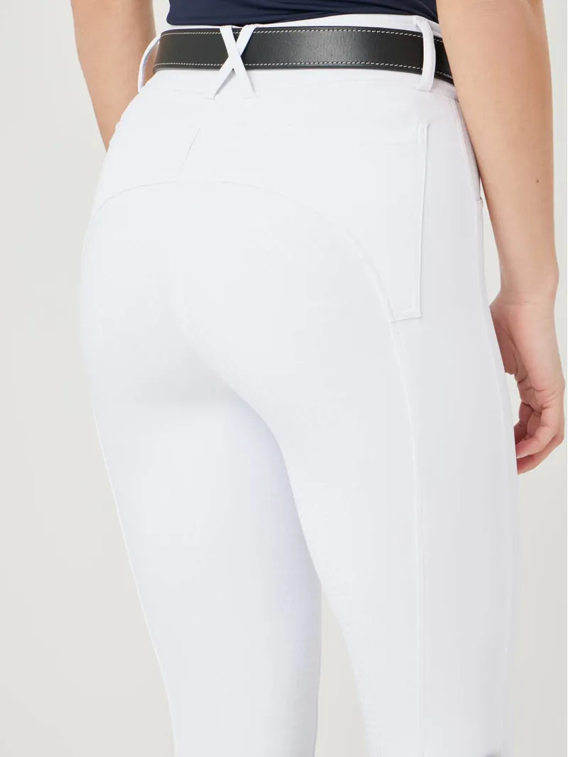 LeMIeux Demi Pull On Breggings Full Seat - White-3