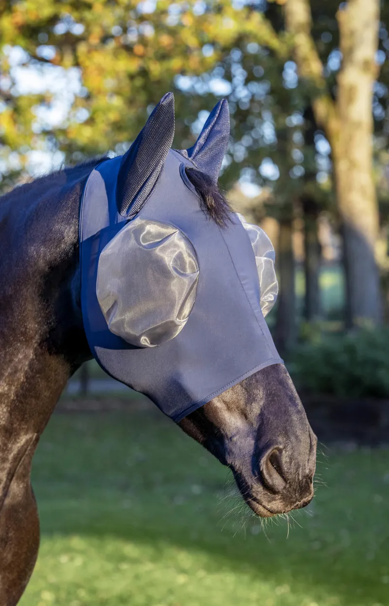 LeMieux Bug Relief Half Fly Mask - Navy