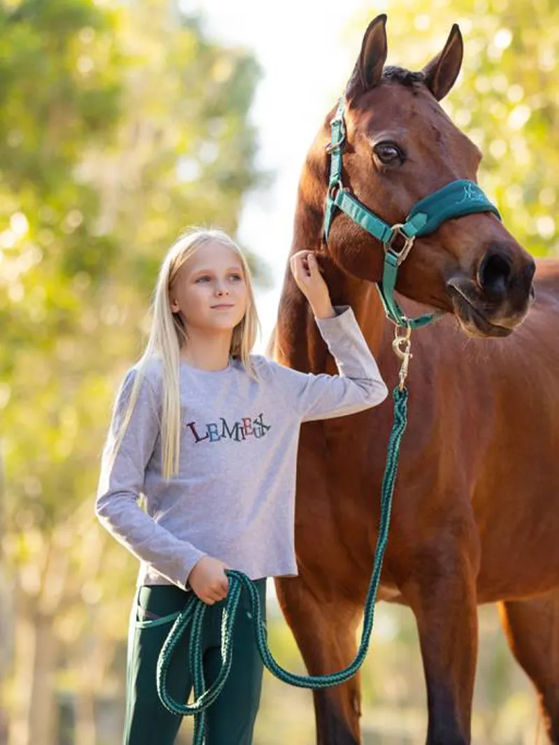 LeMieux Mini Jamie Long Sleeve Top - Grey-2