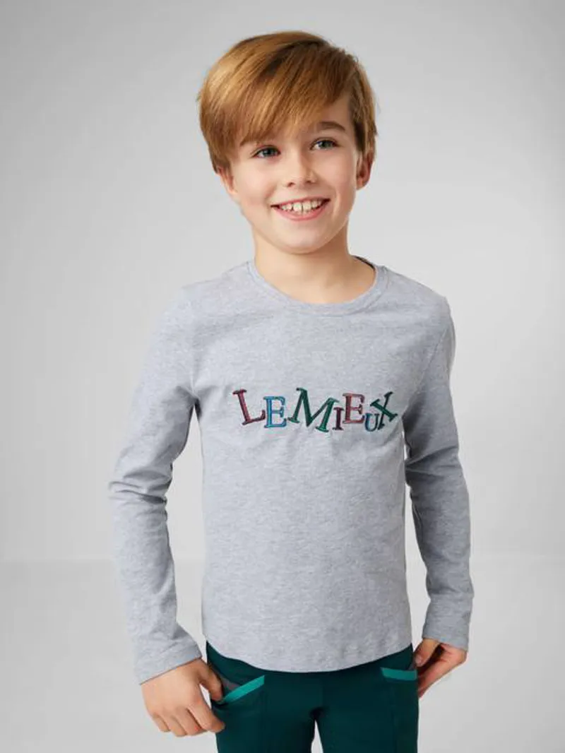 LeMieux Mini Jamie Long Sleeve Top - Grey-3