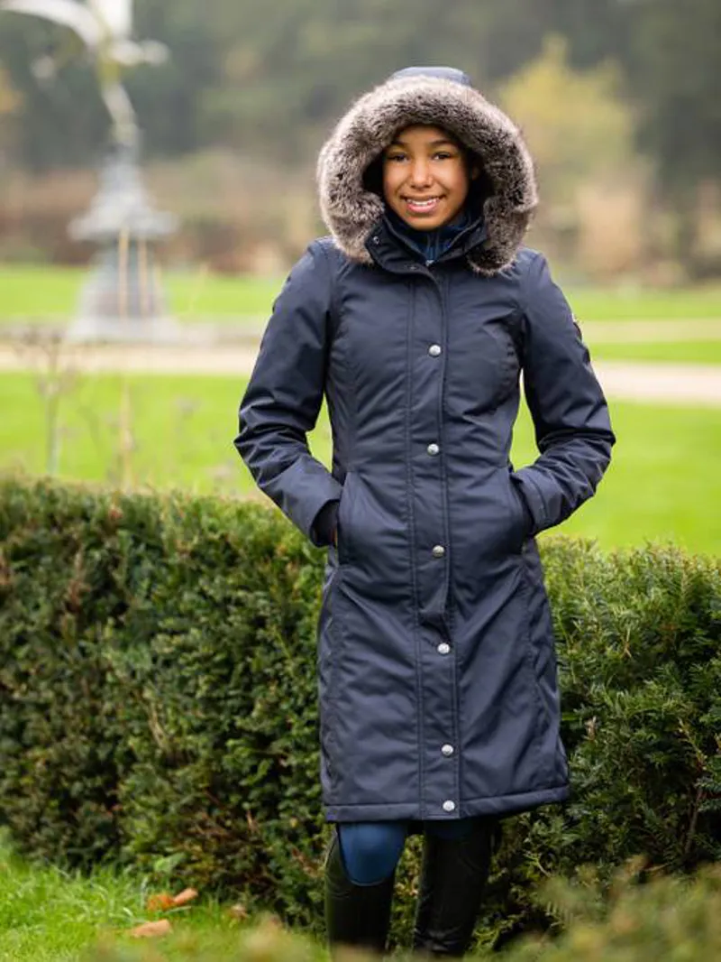 LeMieux Young Rider Long Waterproof Riding Coat - Navy