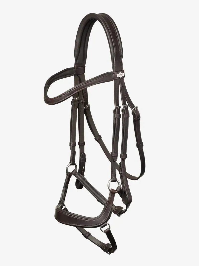 LeMieux Arika Leather Anatomic Drop Bridle - Brown-1