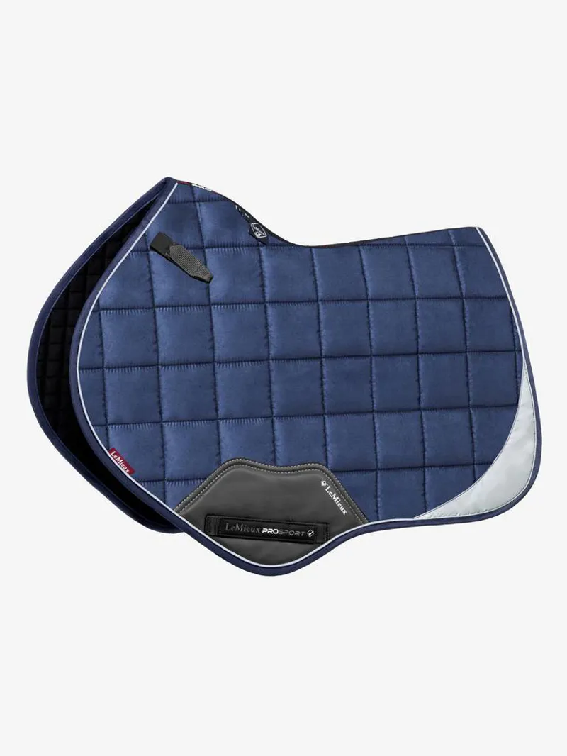 LeMieux Suede Close Contact Square - Reflective Navy-1