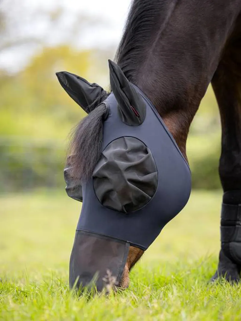 LeMieux Bug Relief Full Fly Mask - Navy