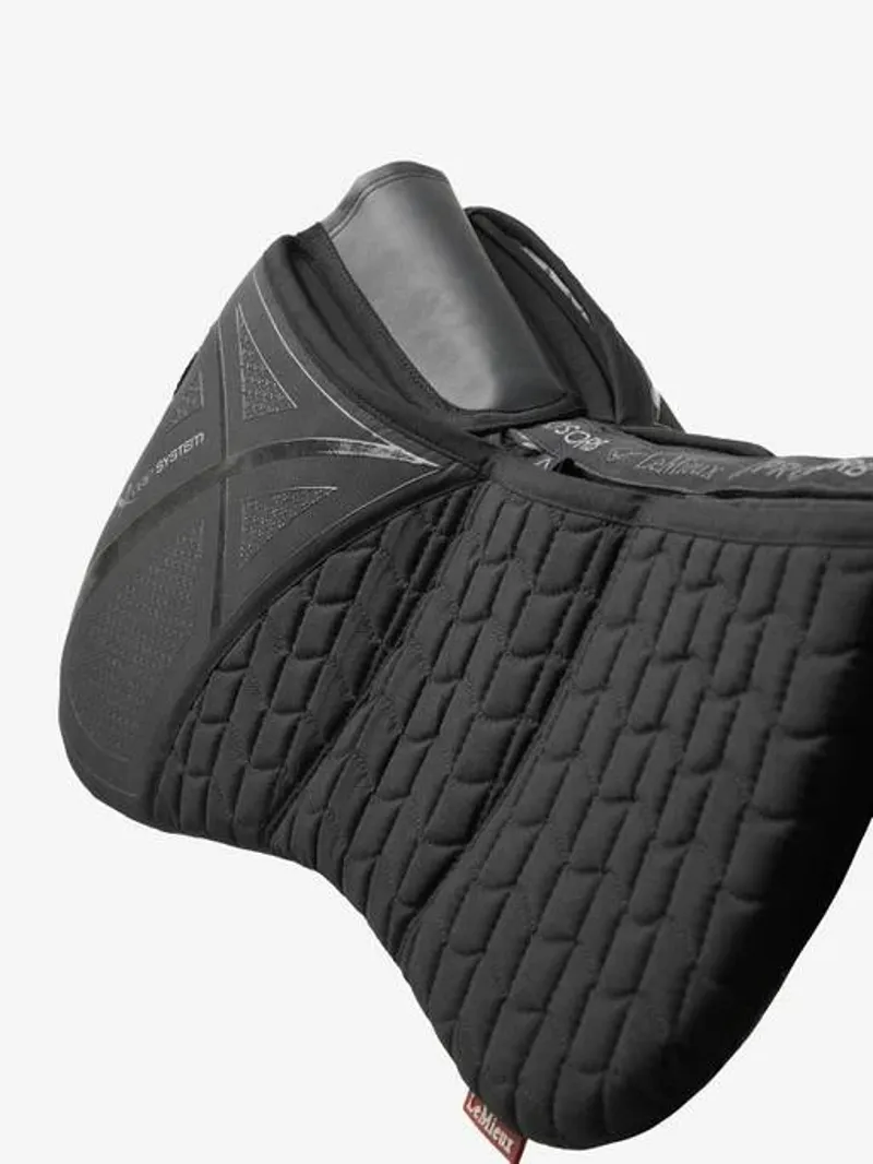 LeMieux ProSorb Plain 3 Pocket Quilted Half Pad - Black-3