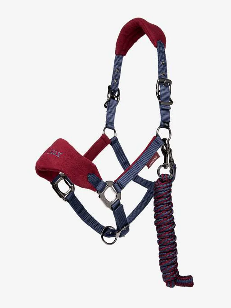 LeMieux Vogue Headcollar and Leadrope - Burgundy-1