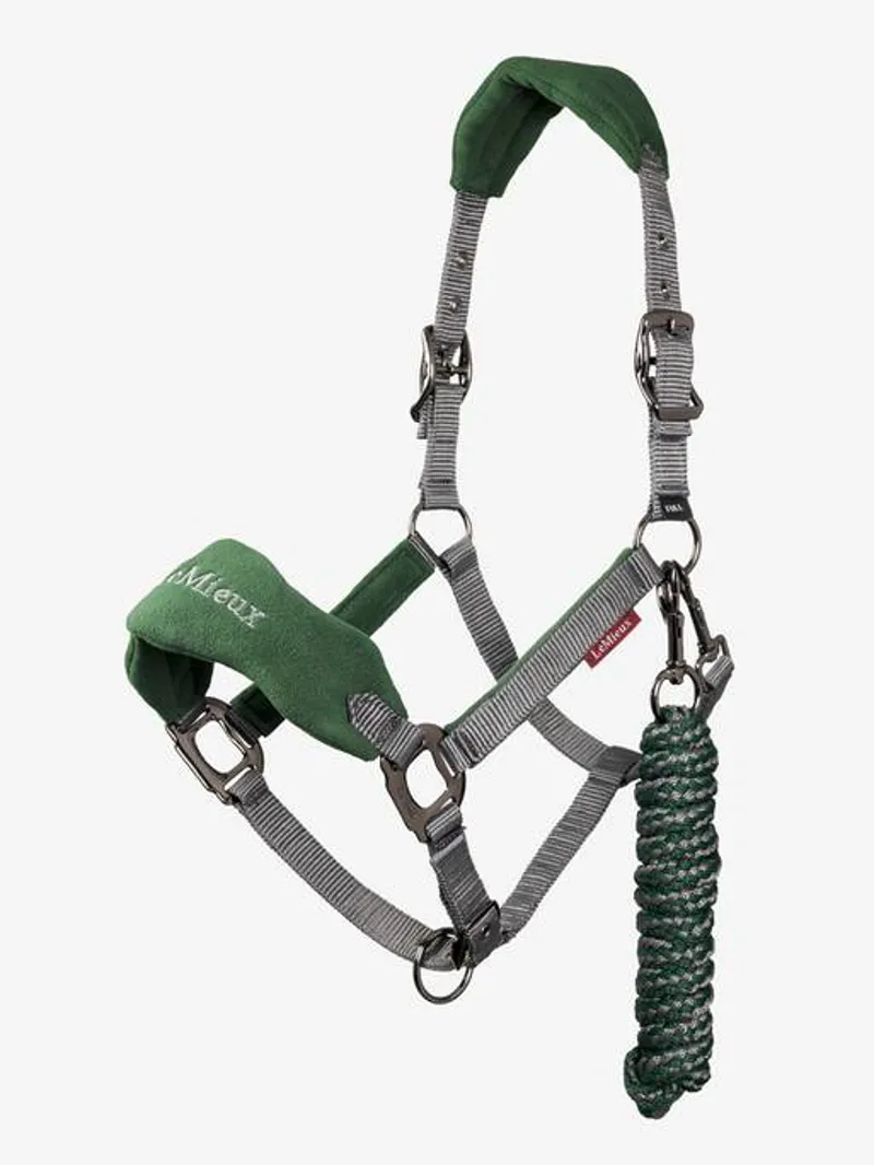 LeMieux Vogue Headcollar and Leadrope - Hunter Green-1