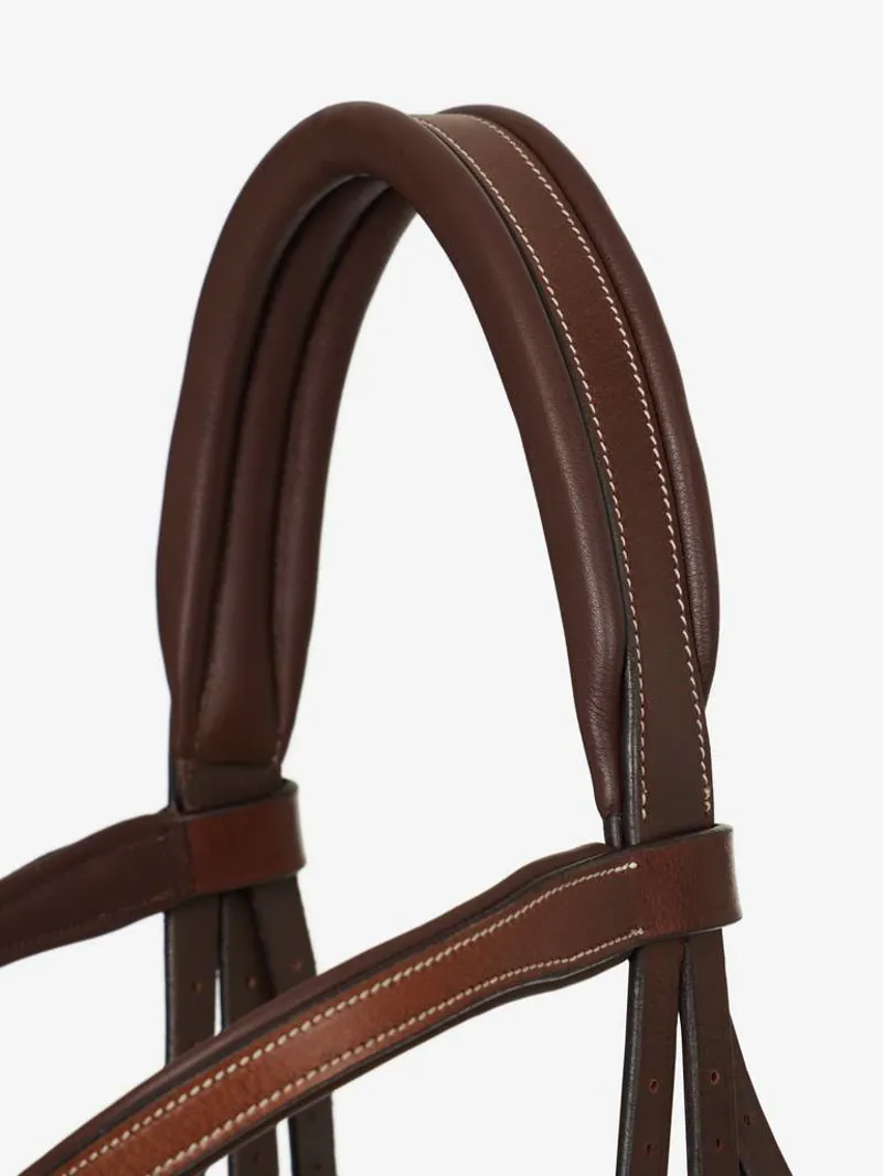 LeMieux Arika Grackle Bridle with Removable Wool Pad - Havana/Silver-3