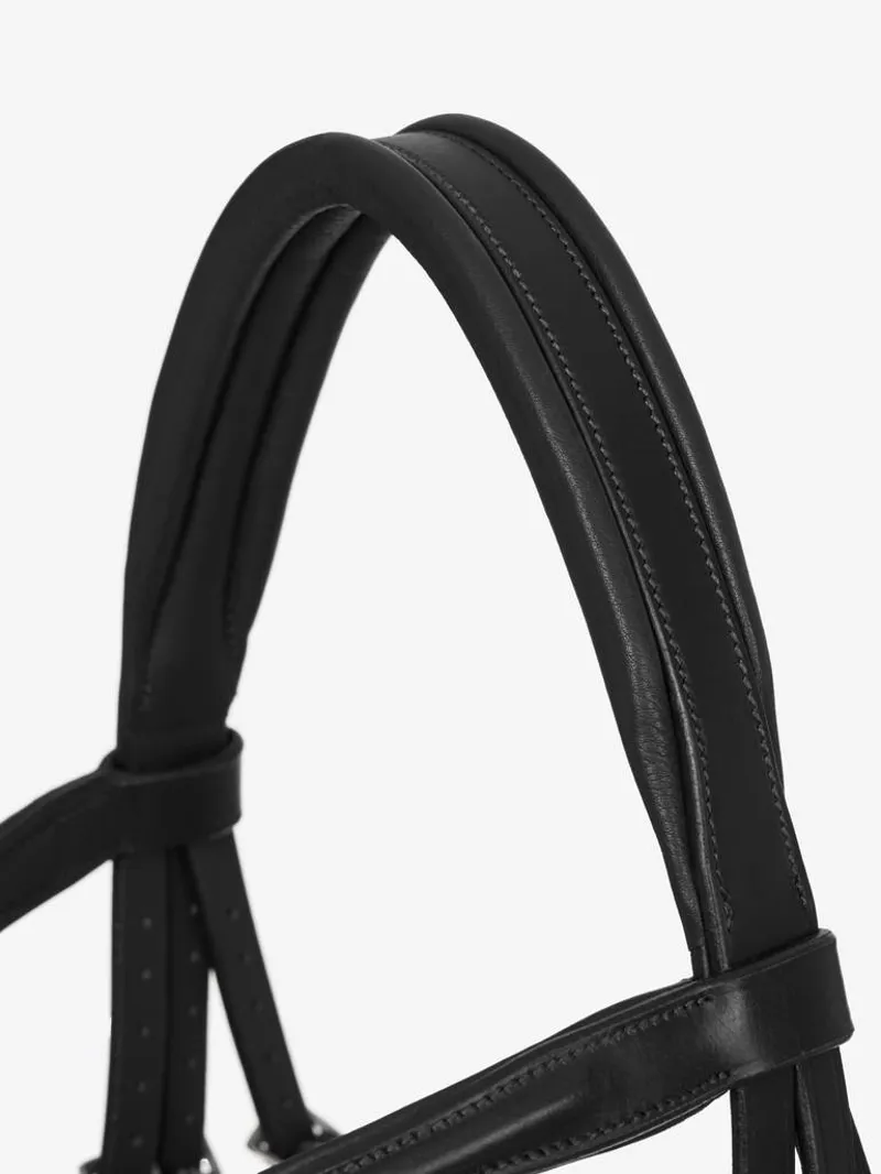 LeMieux Arika Leather Flash Bridle with Removable Flash - Black/Silver-2