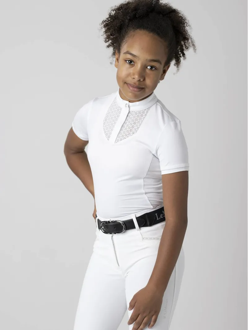LeMieux Young Rider Belle Show Shirt White-1