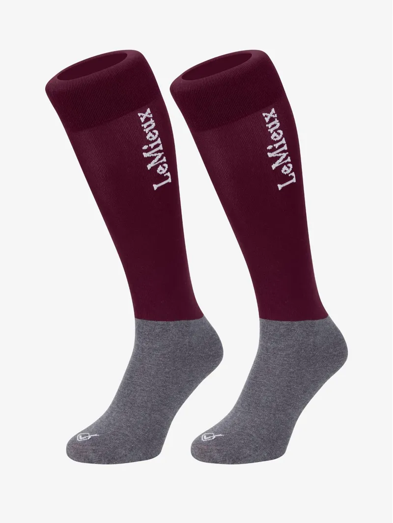 LeMieux Competition Socks 2 Pack - Burgundy 