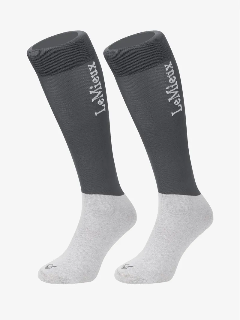 LeMieux Competition Socks 2 Pack -Slate Grey 