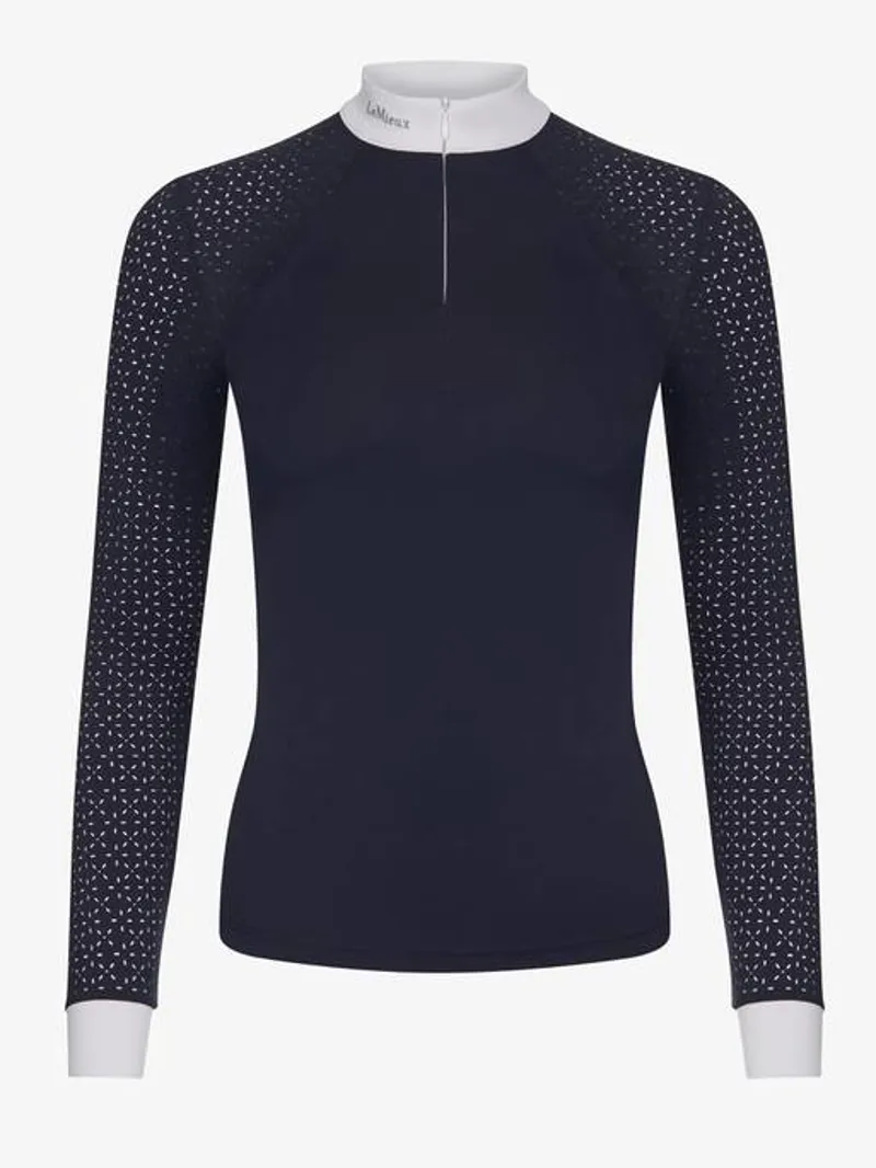 LeMieux Olivia Long Sleeve Show Shirt - Navy