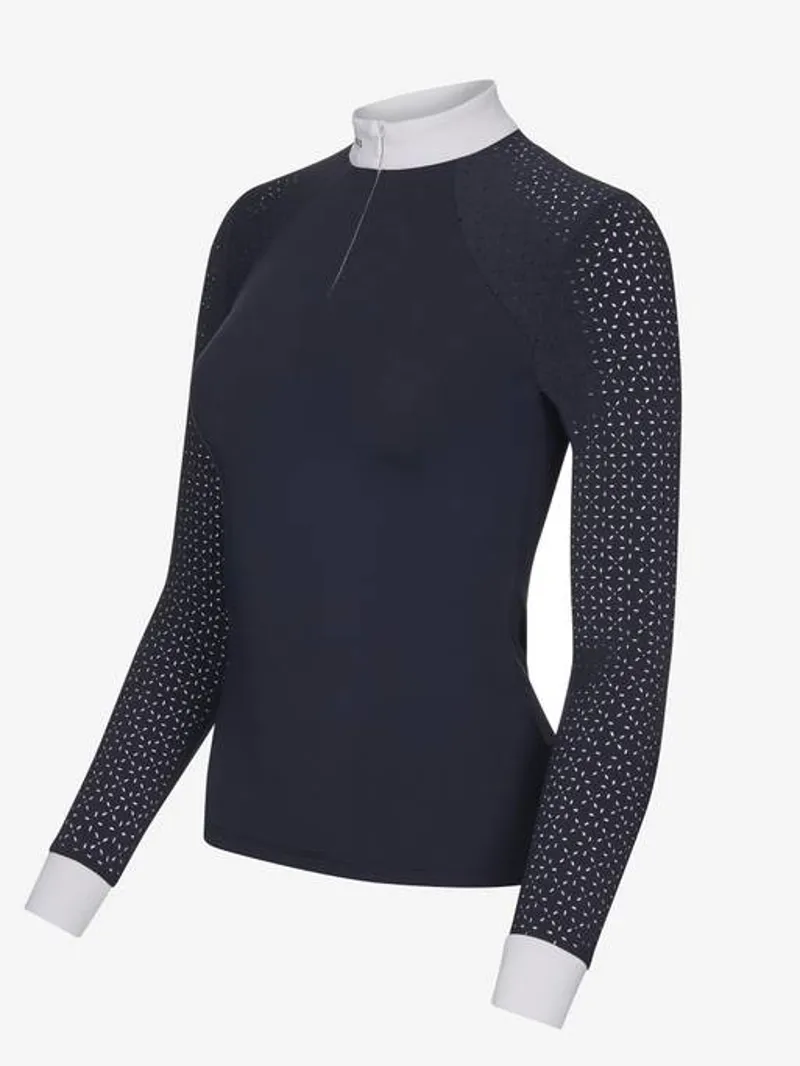 LeMieux Olivia Long Sleeve Show Shirt - Navy-4