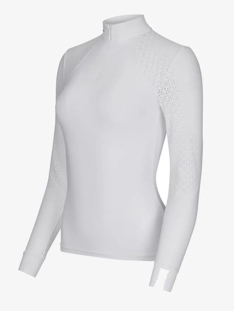 LeMieux Olivia Long Sleeve Show Shirt - White-2