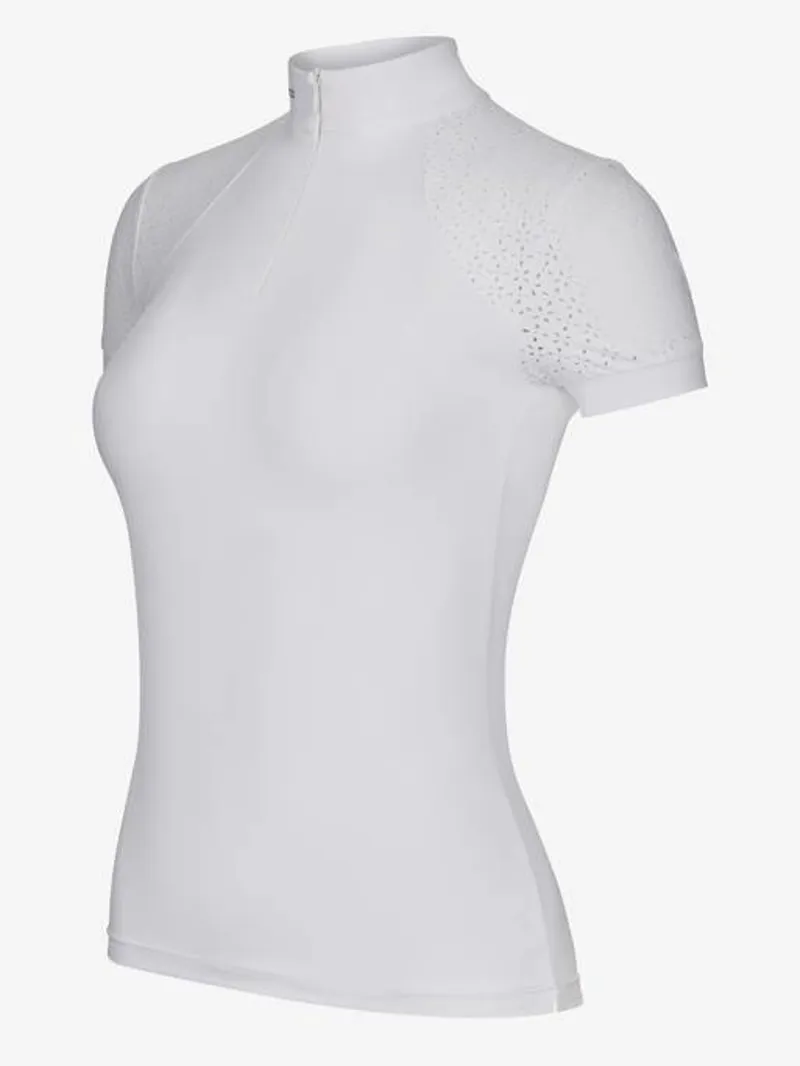 LeMieux Olivia Short Sleeve Show Shirt - White-3