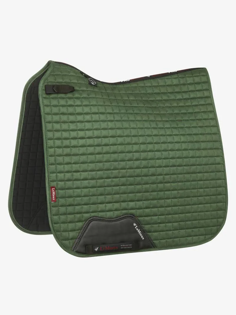 LeMieux Suede Dressage Square - Hunter Green-1