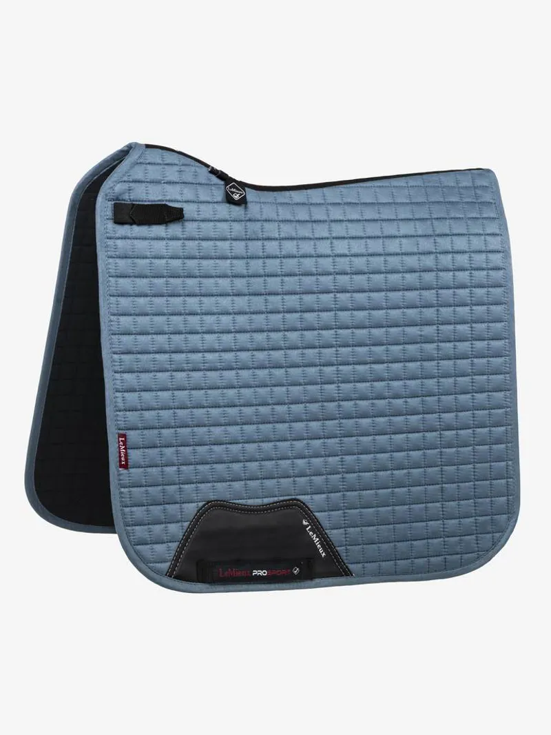 LeMieux Suede Dressage Square - Ice Blue-1