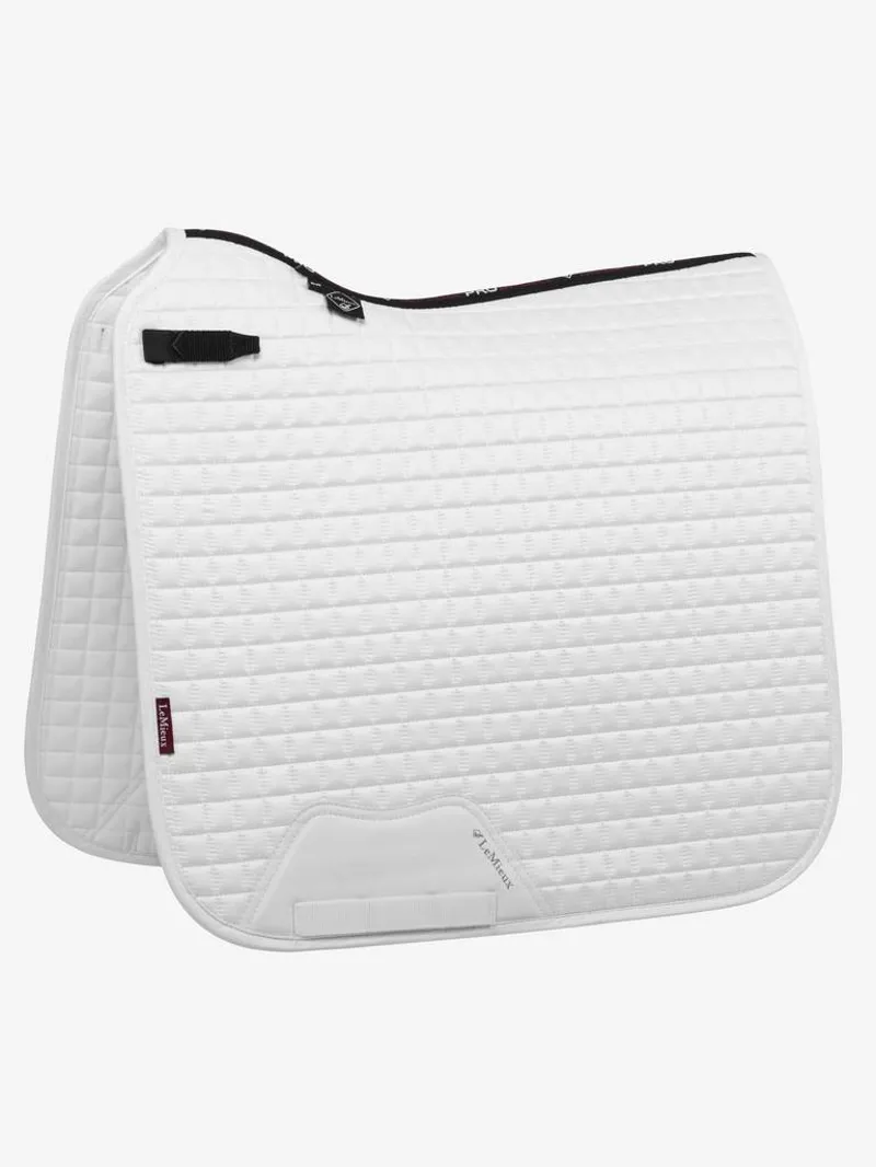 LeMieux Suede Dressage Square - White-1