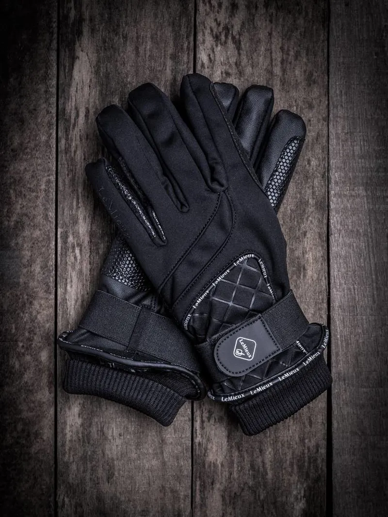 LeMieux Pro-Touch Water Proof Lite Gloves - Black-2