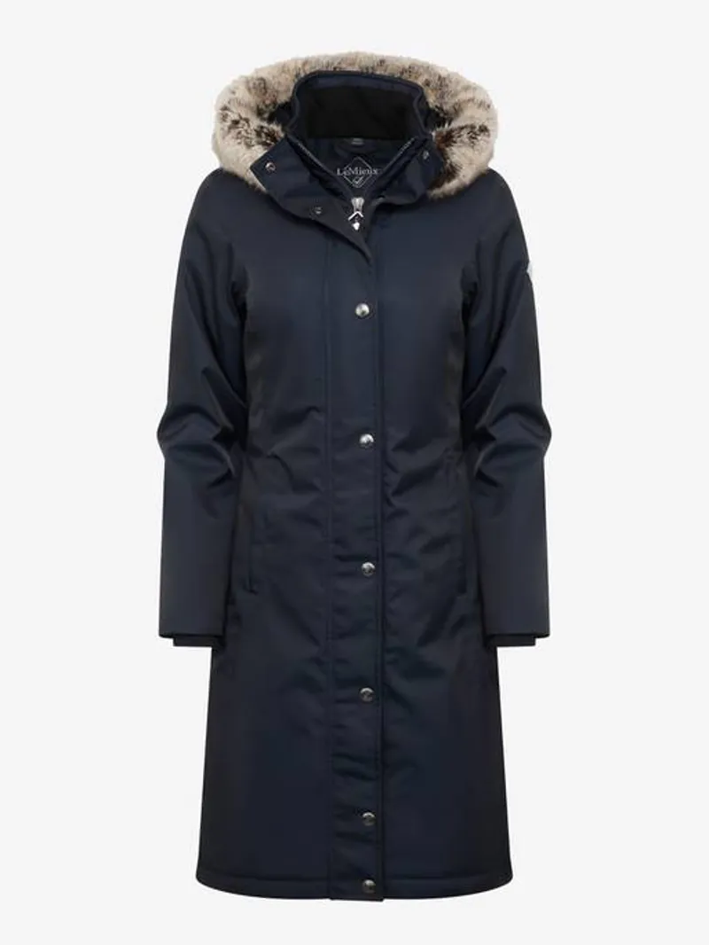 LeMieux Young Rider Long Waterproof Riding Coat - Navy-1