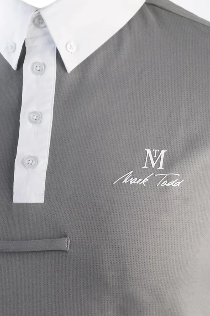 Mark Todd Competition Short Sleeve Shirt - Light Grey/White-1