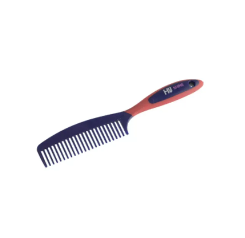 Hy Shine Pro Groom Comb in Navy/Red