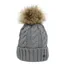 Hy Equestrian Melrose Cable Knit Bobble Hat - - Grey