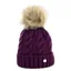 Hy Equestrian Melrose Cable Knit Bobble Hat - - Damson 