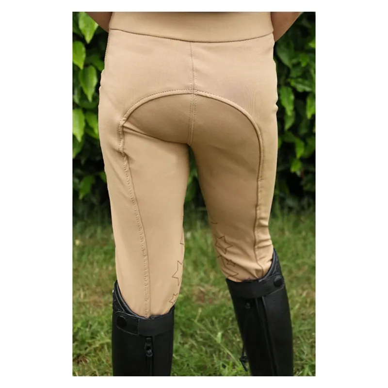 Hy Equestrian Stella Children's Riding Tights - - Beige-1
