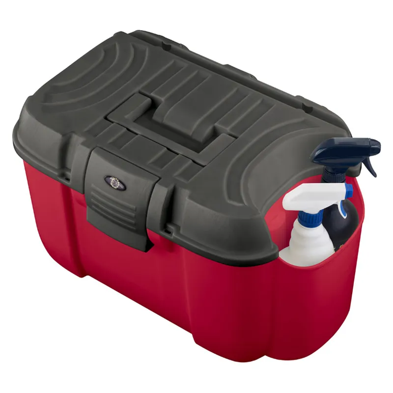 Tack Box - Large -Red/Grey-1