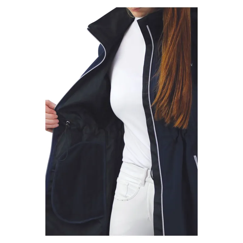 Hy Equestrian Synergy Long Rain Jacket - - Navy-4