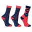 Hy Equestrian Stella Children's Socks 3 Pack- Navy/ Red 
