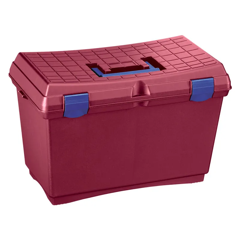 Tack Box - Extra Large -  Burgundy/Blue