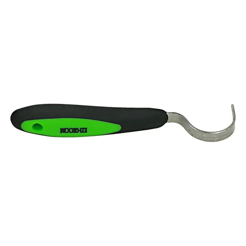 Shires One Size Ezi-Groom Grip Hoof Pick In Green