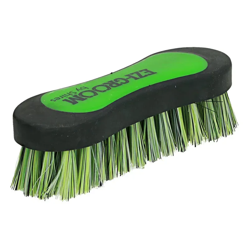 Shires Small Ezi-Groom Face Grip Brush In Lime Green