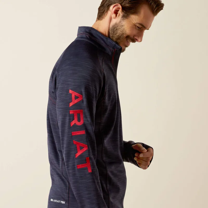 Ariat Men's Tek Team 1/2 Zip Sweatshirt Navy Heather-3