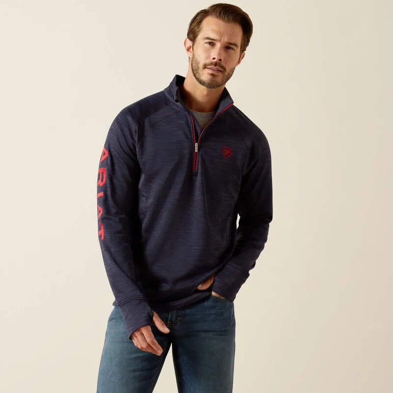 Ariat Men's Tek Team 1/2 Zip Sweatshirt Navy Heather