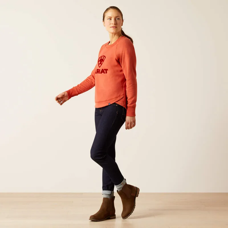 Ariat Womens Benicia Sweat Shirt - Burnt Brick