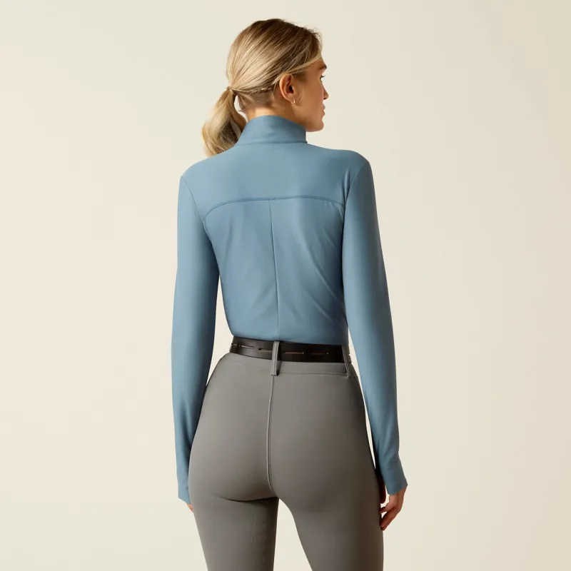 Ariat Womens Lowell 3.0 1/4 Zip Long Sleeve Baselayer - Bluestone-2