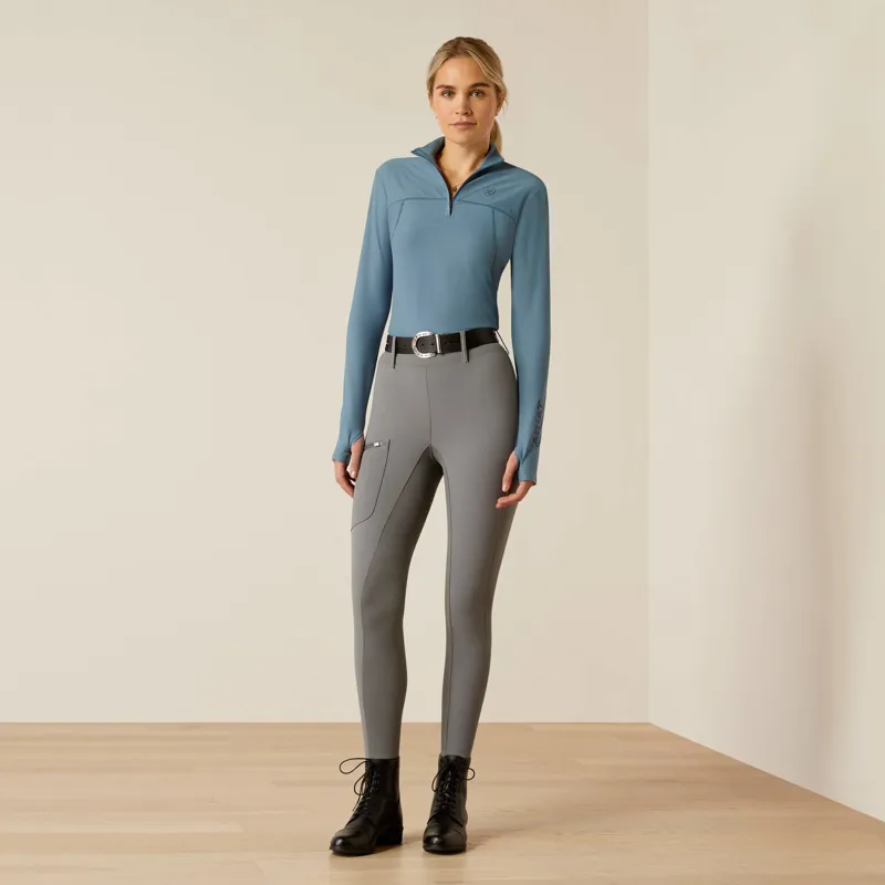 Ariat Womens Lowell 3.0 1/4 Zip Long Sleeve Baselayer - Bluestone-3