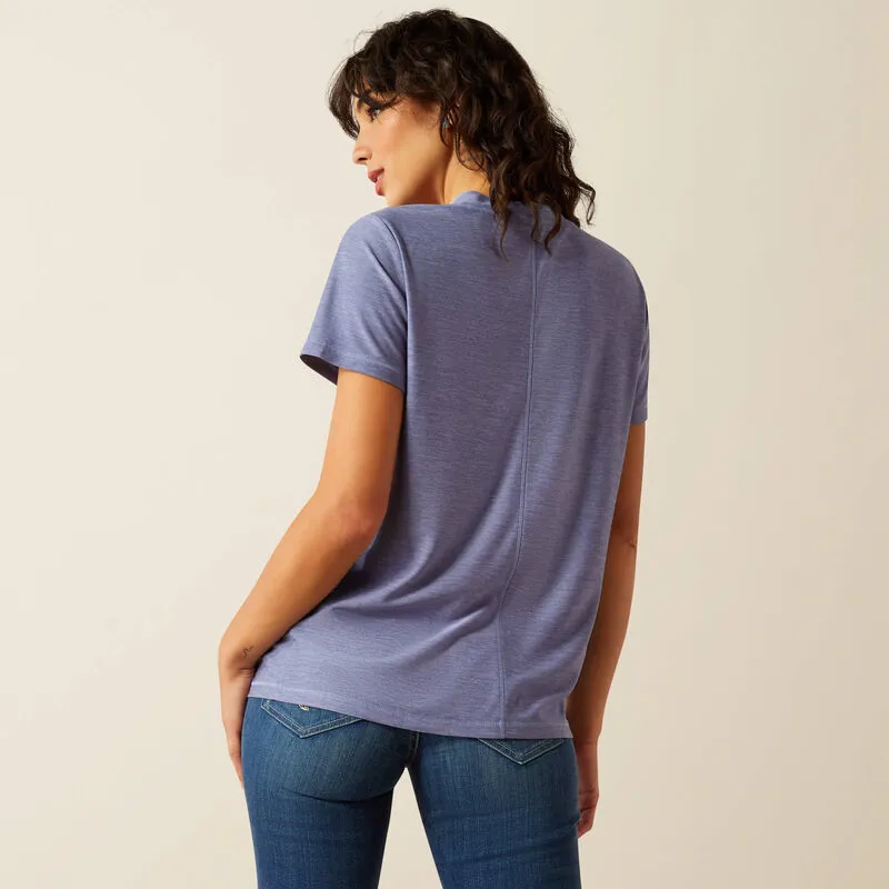 Ariat Womens Laguna Logo Shirt - Coastal Fjord-1