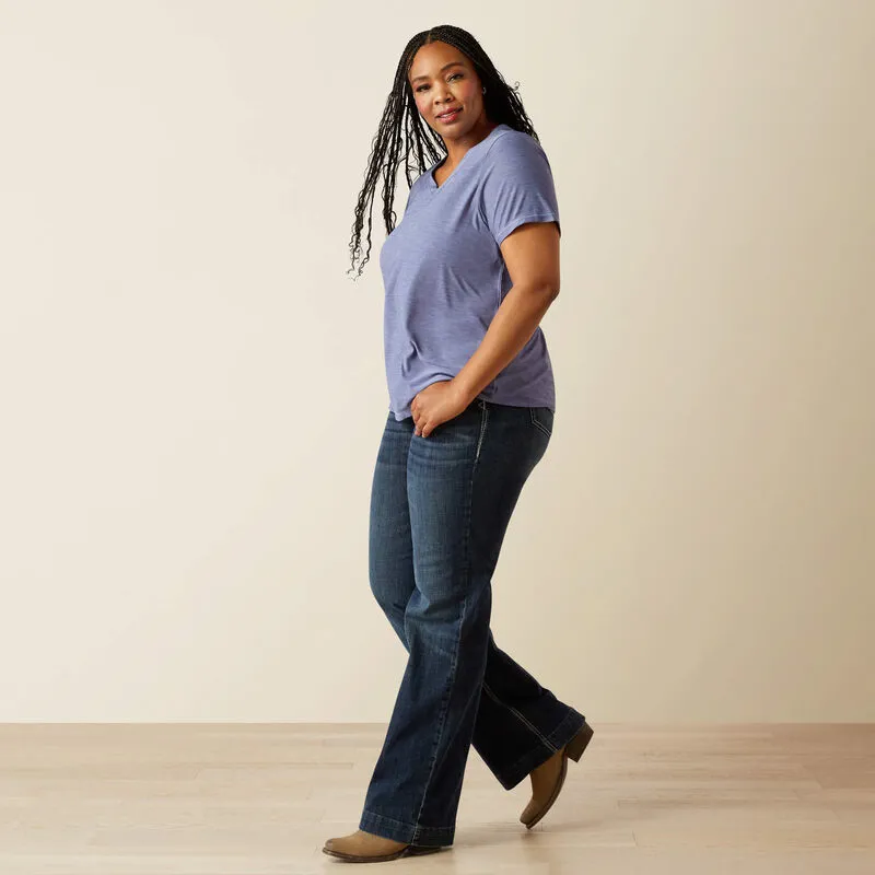 Ariat Womens Laguna Logo Shirt - Coastal Fjord-5