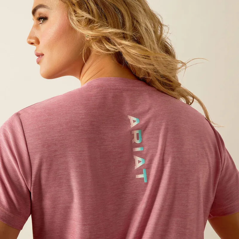Ariat Womens Laguna Logo T- Shirt - Rose Wine-3