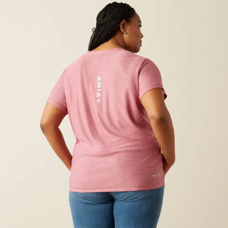 Ariat Womens Laguna Logo T- Shirt - Rose Wine-4