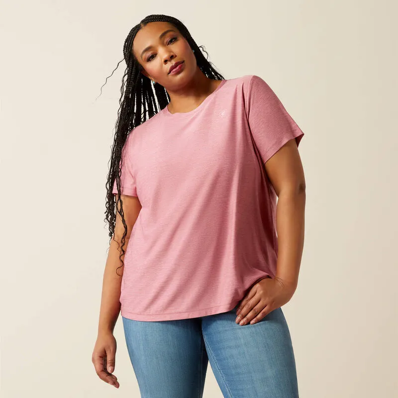 Ariat Womens Laguna Logo T- Shirt - Rose Wine-1